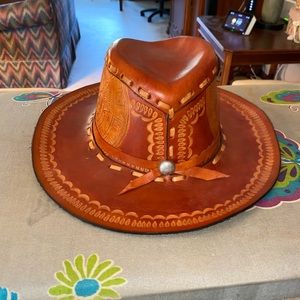All Leather Cowboy Hat
